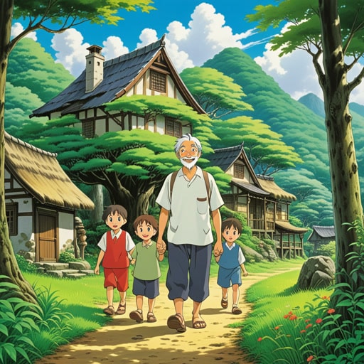 在一个小村庄里,人们尊敬住在森林边缘的智者。他们认为他的智慧是神赐的礼物。一天,一个小男孩问智者为什么他们应该尊敬他。智者微笑着说:‘你们应该尊敬的不是我,而是代代相传的智慧和传统。’