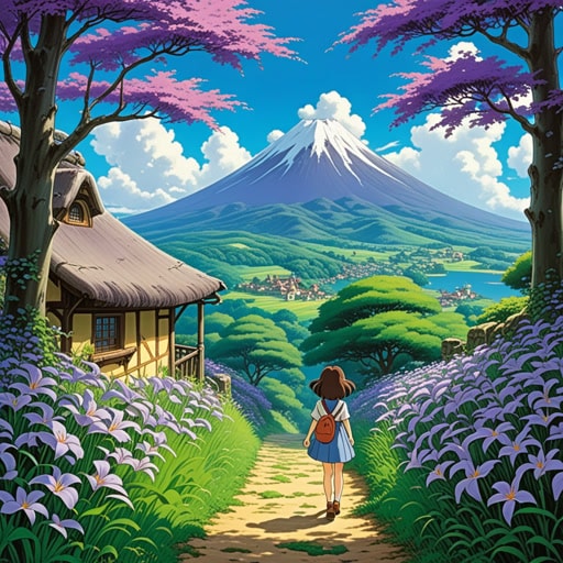 在一个小村庄里,有一个关于一朵神奇的紫罗兰花的传说,它能实现愿望。一天,一个好奇的女孩莉莉在森林里发现了这朵紫罗兰。她许愿希望她的村庄幸福繁荣。第二天,村庄充满了欢乐和富足。紫罗兰实现了她的愿望。