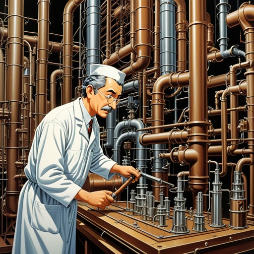 在一个小镇上,有一位名叫粘度博士的科学家,他因研究液体而闻名。一天,他发现了一种粘度异常高的新型液体。这种液体非常浓稠,以至于无法通过标准管道流动。粘度博士对这个发现感到好奇,他利用自己的知识开发了一种新型机械,可以处理这种粘稠的材料,从而彻底改变了工业。