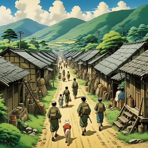在埃尔多利亚这个小村庄,人们原本过着平静的生活,直到战争时期到来。曾经繁忙的市场现在变得寂静无声,村民们不得不适应战争的严酷现实。年轻人被征召入伍,家庭在空袭期间躲进掩体。尽管困难重重,社区仍然保持坚韧,在战争时期最黑暗的日子里相互支持。