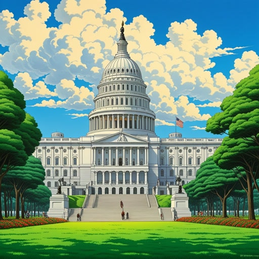 从前,有一个城市名叫华盛顿。它不仅仅是一个普通的城市,它是一个伟大国家的首都。每年,成千上万的人访问这座城市,参观白宫、国会大厦和华盛顿纪念碑。这座城市以美国第一任总统乔治·华盛顿的名字命名,他领导国家走向独立。华盛顿是民主和自由的象征。
