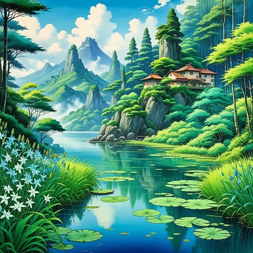 从前,有一位名叫莉莉的艺术家,她热爱用水彩作画。一天,她决定只用水彩创作一幅杰作。她混合了不同的蓝绿色调,创作出一幅生动的风景画,捕捉了大自然的精髓。她的作品如此美丽,以至于在一家著名的艺术画廊展出,这一切都归功于水彩的魔力。