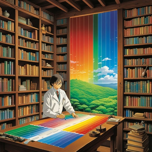 在一个小实验室里,一位科学家正在研究光的性质。他仔细测量了每个光源的波长,记录了不同波长对应的不同颜色。一天,他发现了一种具有不寻常波长的新型光。这一发现促使他深入探索光谱的奥秘,最终导致了一篇开创性的科学论文。