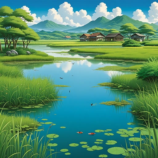 在一个小镇上,有一片广阔的湿地,以其丰富的生物多样性而闻名。一天,一群环保主义者决定保护这片湿地免受开发。他们组织了一场运动,向公众教育湿地对野生动植物和生态系统的重要性。由于他们的迅速行动,湿地得以保存,并继续成为各种物种繁衍生息的栖息地。