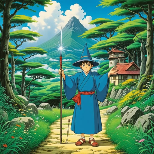 在一个神奇的国度里,有一位智慧的老巫师,他收集了许多强大的咒语。他对学徒们说:‘你们可以选择任何一个咒语,但要记住,力量在于你如何使用它。’每个学徒都选择了一个咒语,无论他们选择哪条路,他们都学到了关于责任和智慧的宝贵教训。