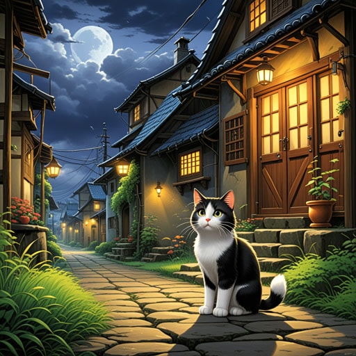 在一个小村庄里,住着一只名叫Whisker的聪明老猫。Whisker以其长而优雅的胡须而闻名,这些胡须帮助他在村庄的黑暗小巷中导航。一天晚上,一场突如其来的暴风雨袭击了村庄,所有人都被迫待在室内。利用他的胡须,Whisker感觉到暴风雨中有一只迷失的小猫。他迅速引导小猫到安全的地方,赢得了村民们的钦佩。从那天起,Whisker不仅以他的胡须而闻名,还以他的善良心灵而著称。