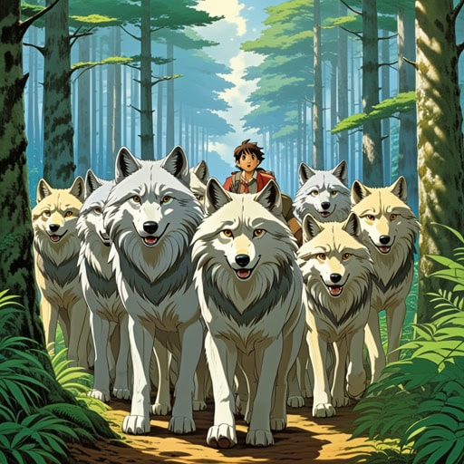 从前,在一片茂密的森林里,住着一只智慧的老狼。他以其狡猾和力量而闻名。一天,一只年轻的狼向他请教如何领导狼群。老狼迅速回答说:‘用智慧和勇气领导,永远保护你的狼群。’年轻的狼遵循了这个建议,成为了一位伟大的领导者,确保了他的狼群的安全和繁荣。