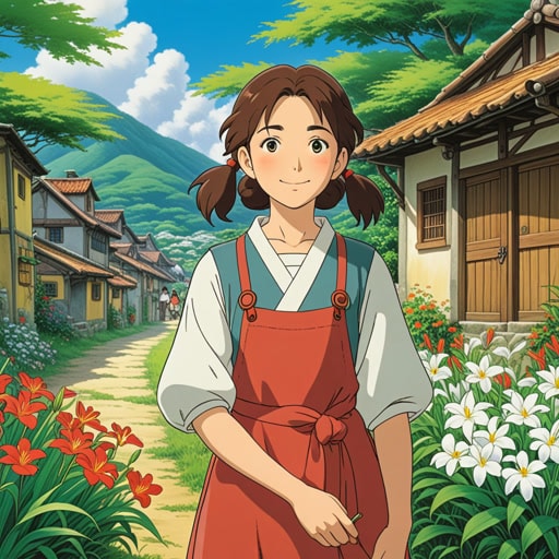 从前,在一个小村庄里,有一个名叫莉莉的年轻女孩。随着她年龄的增长,她开始理解女性身份的本质。她的母亲教她了解作为女性的责任和快乐。一天,在一个庆祝女性身份的节日上,莉莉意识到自己身份的力量和美丽。她自豪而自信地拥抱了自己的女性身份。